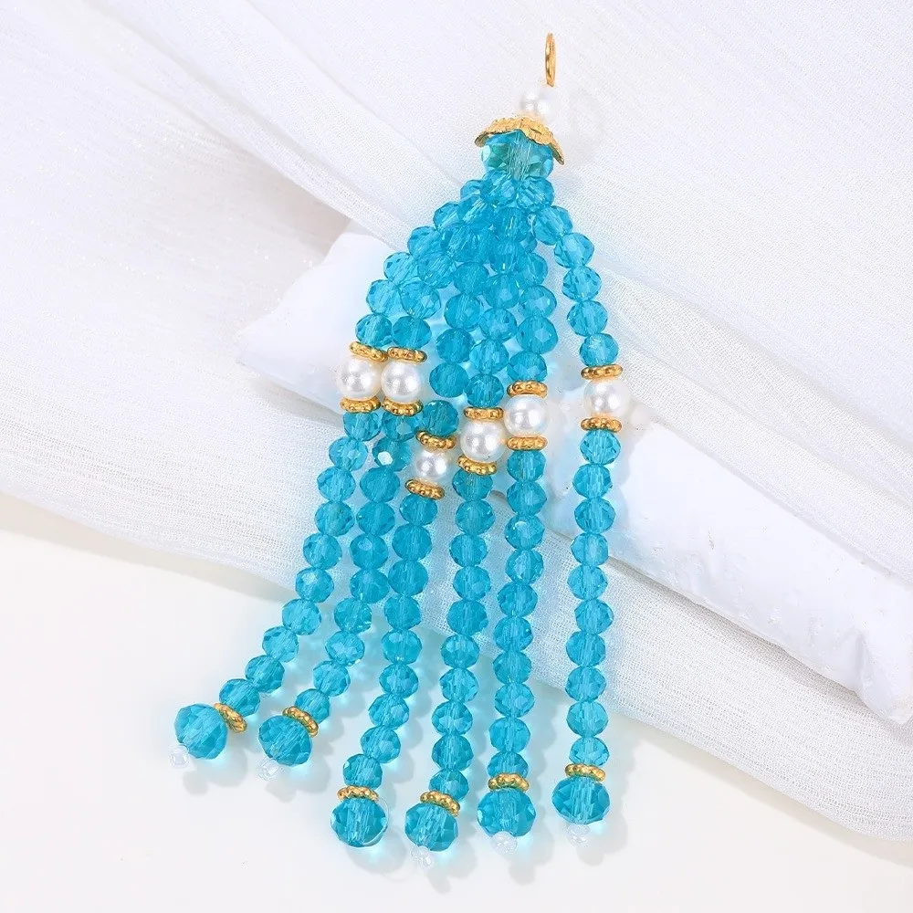 New Medium Length Crystal Bead Tassel Multi-Color Rice Bead Bead Fringe Tassel Handmade DIY Jewelry Accessories Jewelry Making