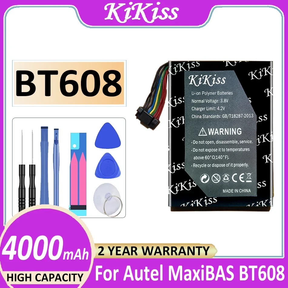 Battery 4000mAh For Autel MaxiBAS BT608 Bateria