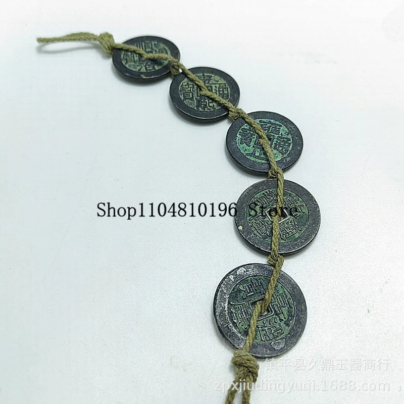Antique bronze coins wholesale Vintage thread for Qing Dynasty Five Emperors Coins Wholesale of copper coin pendants and antique
