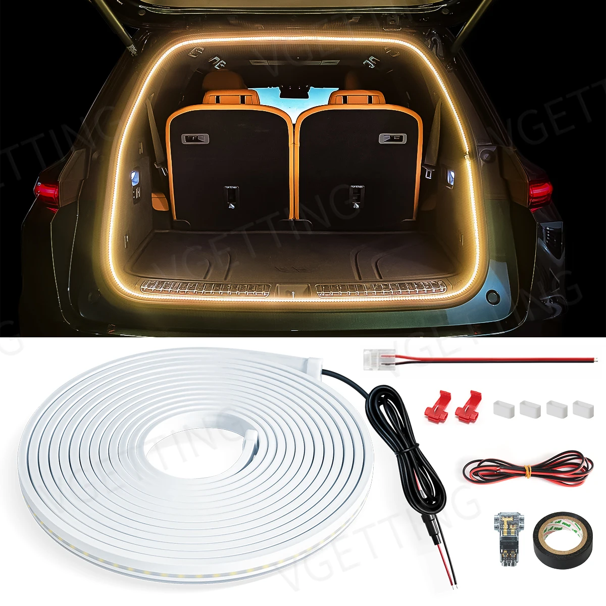 Striscia Luminosa LED Per Bagagliaio Auto 2M / 4M - Alta Luminosità, Marca Generica