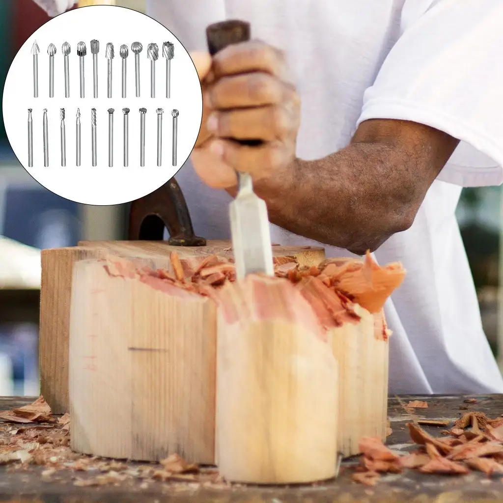 20x brocas de enrutamiento de carpintería brocas de carpintería cortador de fresado de tallado de madera para fresado de grabado de carpintería