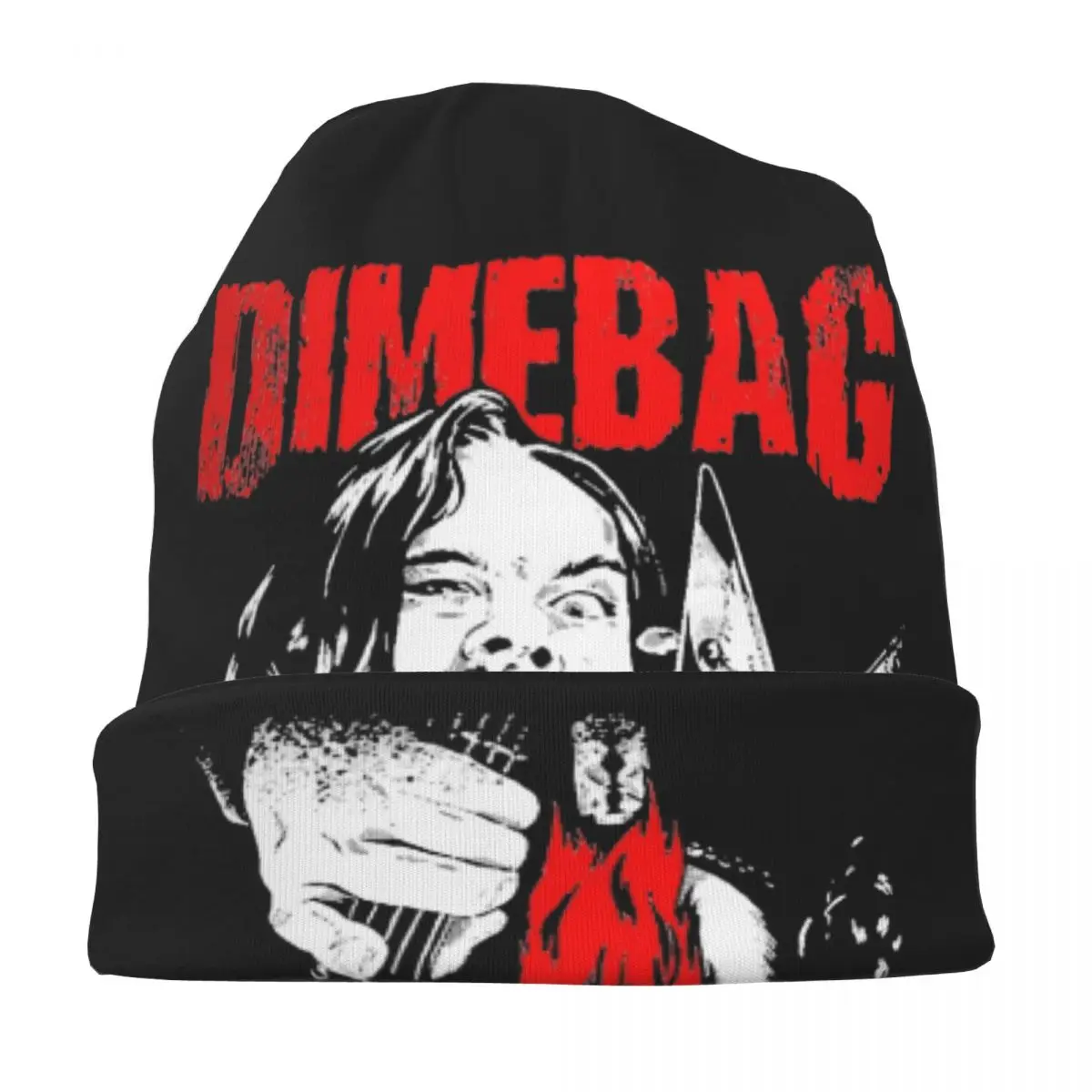 Dimebag Pantera Heavy Metal Bonnet Hat Autumn Winter Street Skullies Beanies Hat Rock Music Band Men Women Spring Dual-use Cap