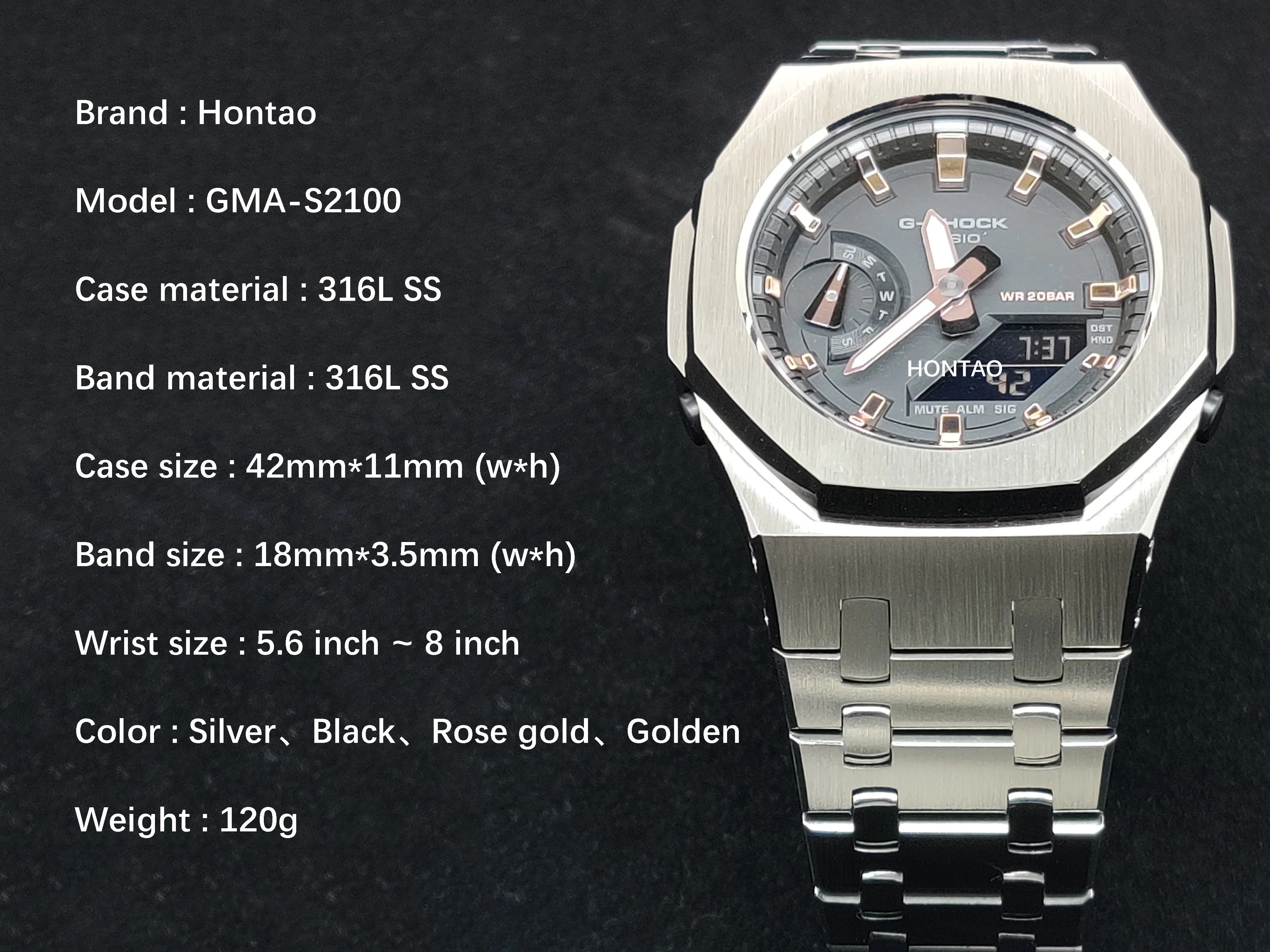 Hontao Highest Quality GMA-S2100 Casioak All Metal Classic 3rd