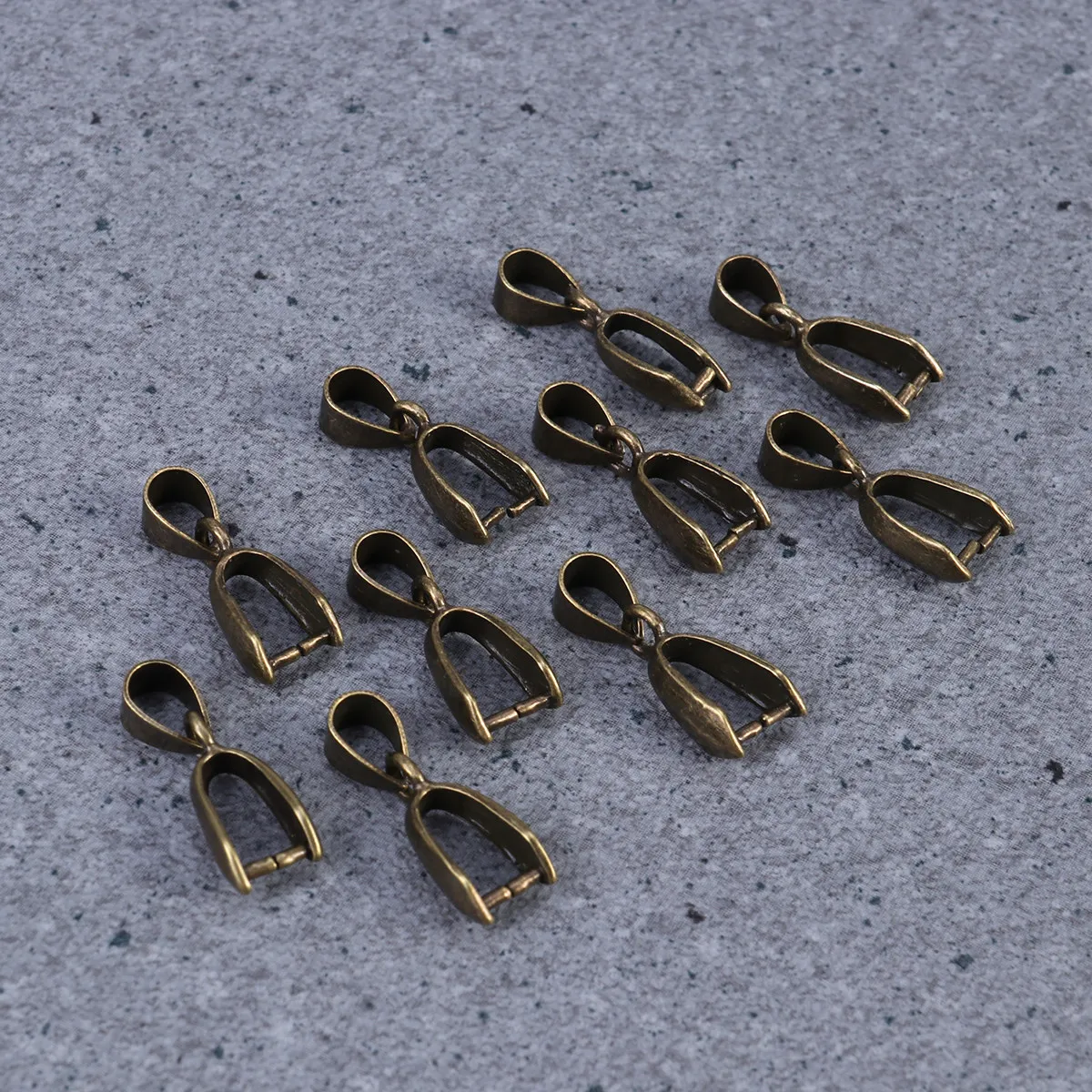 

100 шт. металлических соединителей-клипс для бусин, 20 мм, бронзовые, фурнитура для создания уникальных браслетов и ожерелий