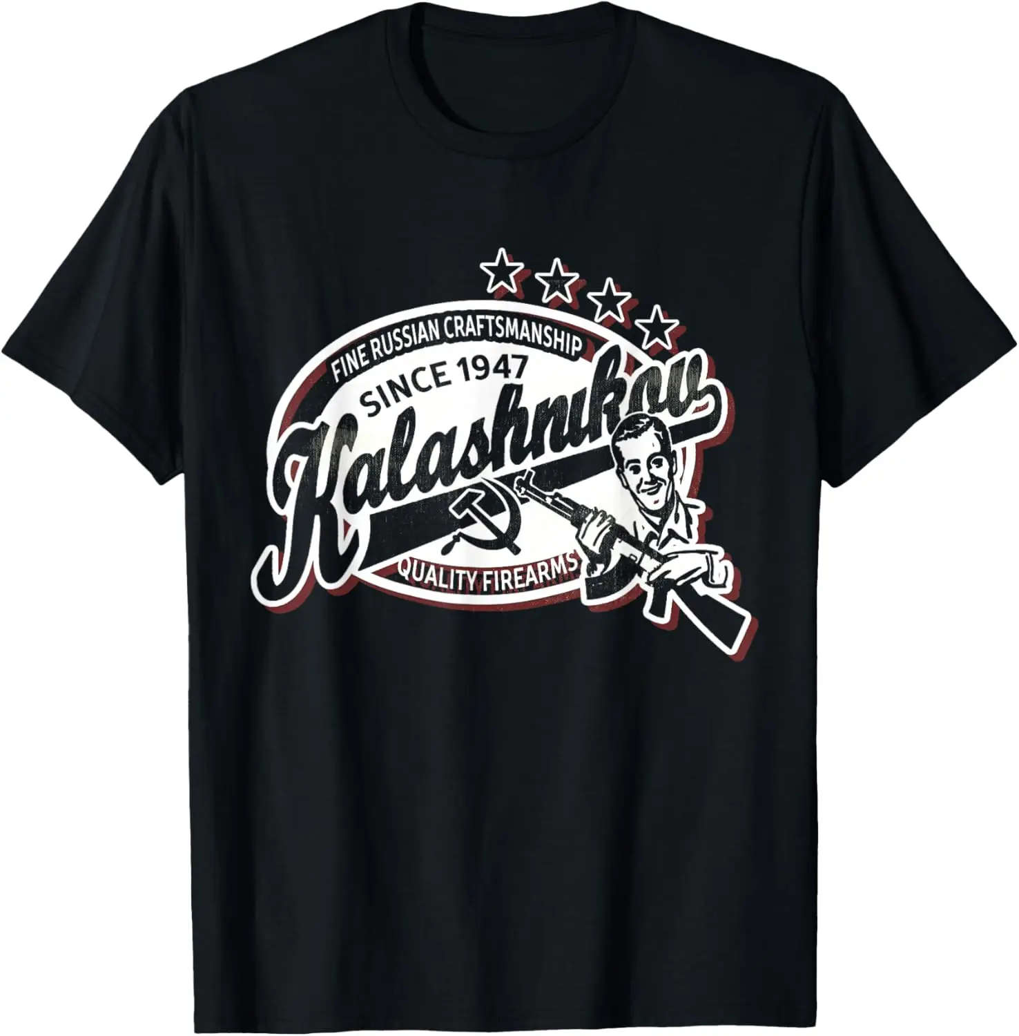 Soviet Kalashnikov AK-47 Assault Rifle T-Shirt 100% Cotton O-Neck Short Sleeve Summer Casual Mens T-shirt Streetwear