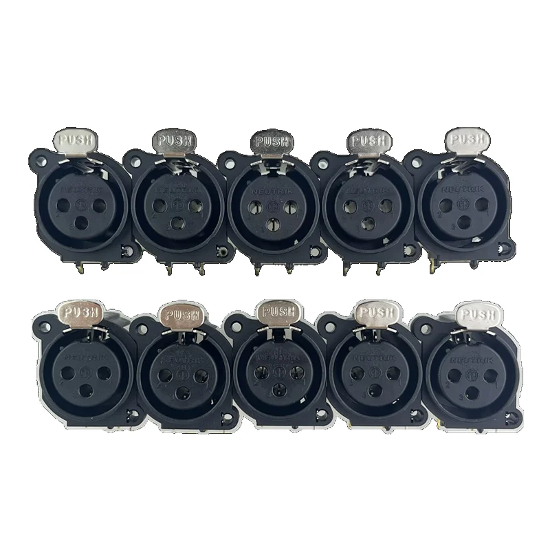 

10 pcs Neutrik Push Button XLR Connector for Stage Lighting