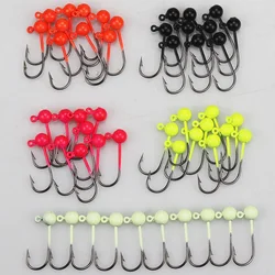 50pcs/lot Micro Jig Head Fishing Hook 0.45/1g Fishing Hook Mini Crank Jig Fishhook Soft Lure Fishing Tackle Acesssories Tools