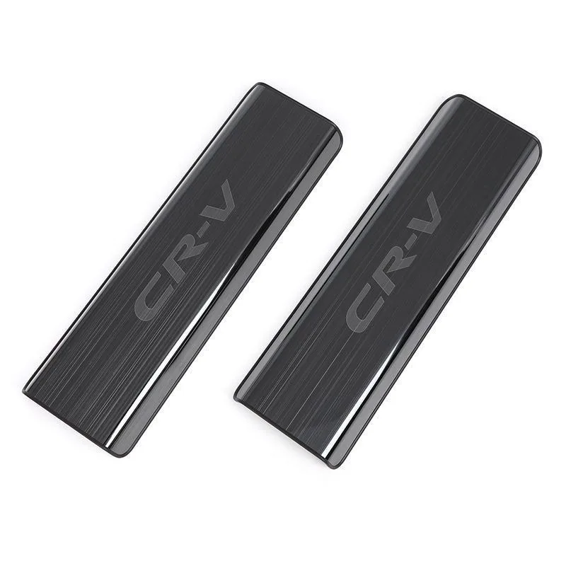 For Honda CR-V 2023 CRV Rear Seat Anti-kick Pad Plate Stainless Steel Panel Interior Accessories Black Brushed Carbon Silver
