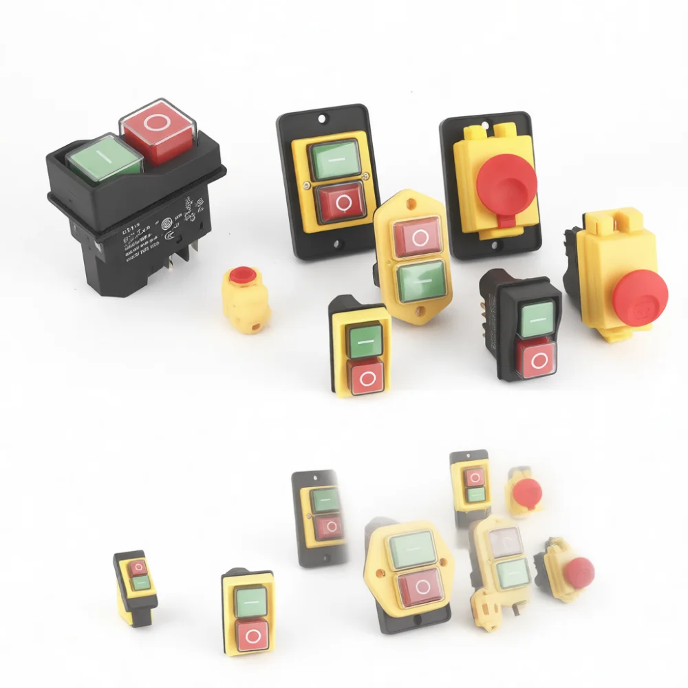 Electromagnetic Push Button KLD Switch 220V Safety Protection For Slicer Machine Power Electrical Control Components