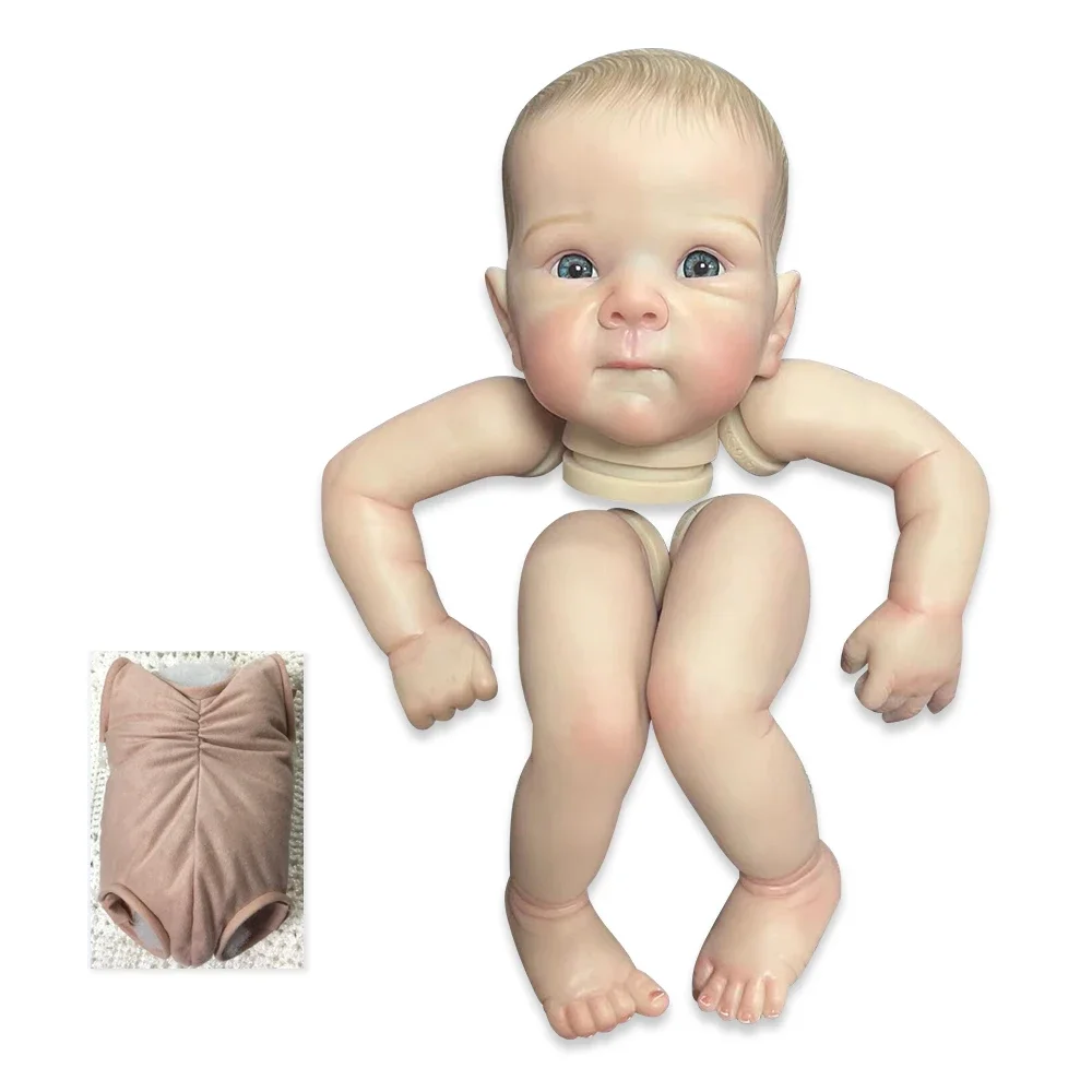 45CM Bettie Bebe Reborn Doll Kits 3D Painting Realistic Handmade Soft Vinyl With Cloth Body Unfinished Reborn Baby Doll Parts