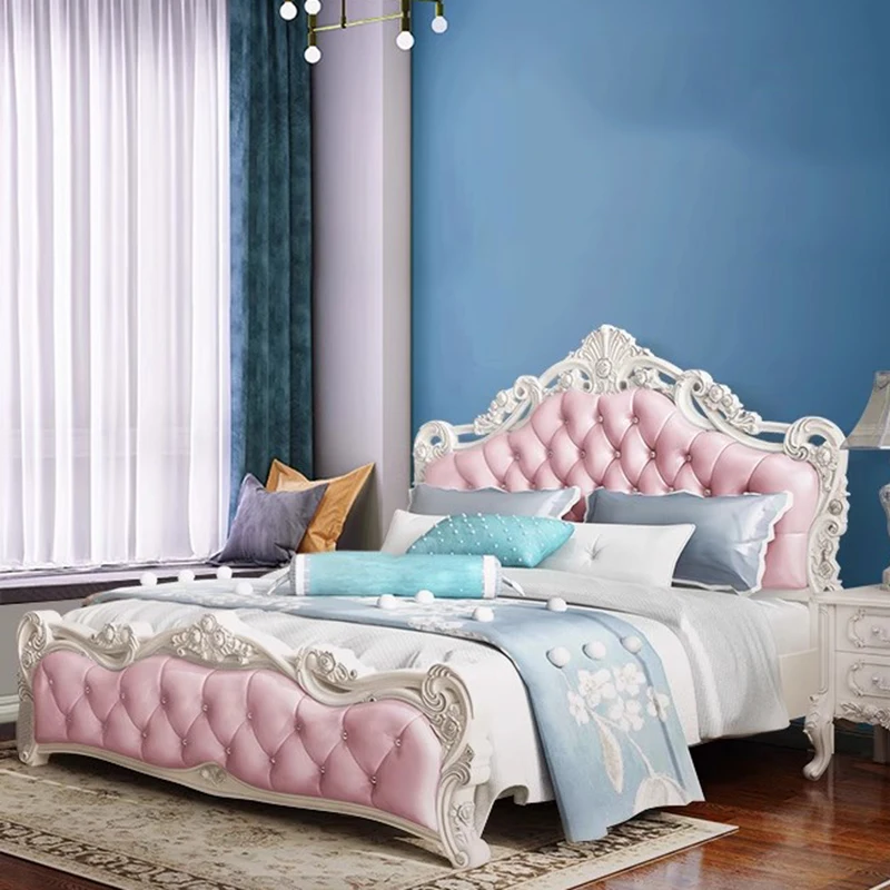 

Interior Fashion Bed Princess Sleeping Safe Soft Cheap Aesthetic Design Bed Comfortable Camas De Casal Chinese Style Furniture