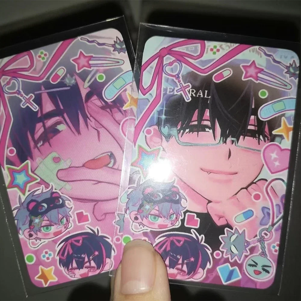 エイリアンステージアニメ 3 インチイワンまで小さなカードフォトカード女の子の友人のギフト DIY はがきブックマークアニメアクセサリー 4 ピース/セット