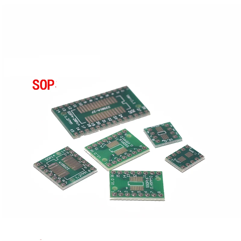 Carte de transfert TSSOP8 SSOP8 SOP8 à DIP8 PCB SOP-8 SOP, adaptateur DIP Pin Board Pitch, 10 pièces