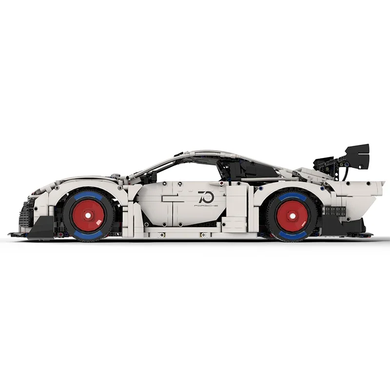 MOC-Blocos de Construção de Modelo de Supercarro, Tijolos Técnicos de Campeão de Velocidade, Montagem DIY, Brinquedos de Construção para Crianças