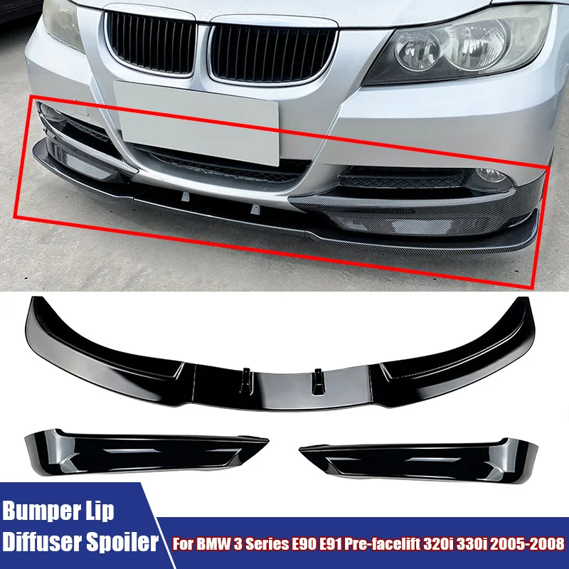 

Modification Car Accessories Front Bumper Lower Spoiler Trim Cover Fit For BMW 3 Series E90 E91 Pre-facelift 320i 330i 2005-2008