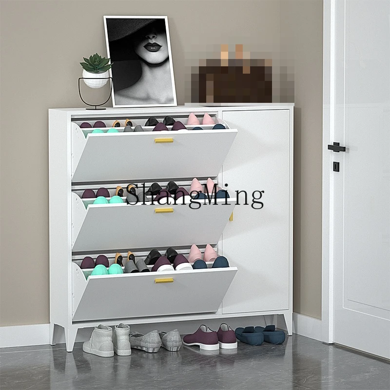 

ZYY ultra-thin tipping bucket shoe cabinet household door entrance entrance storage narrow cabinet hidden large capacity