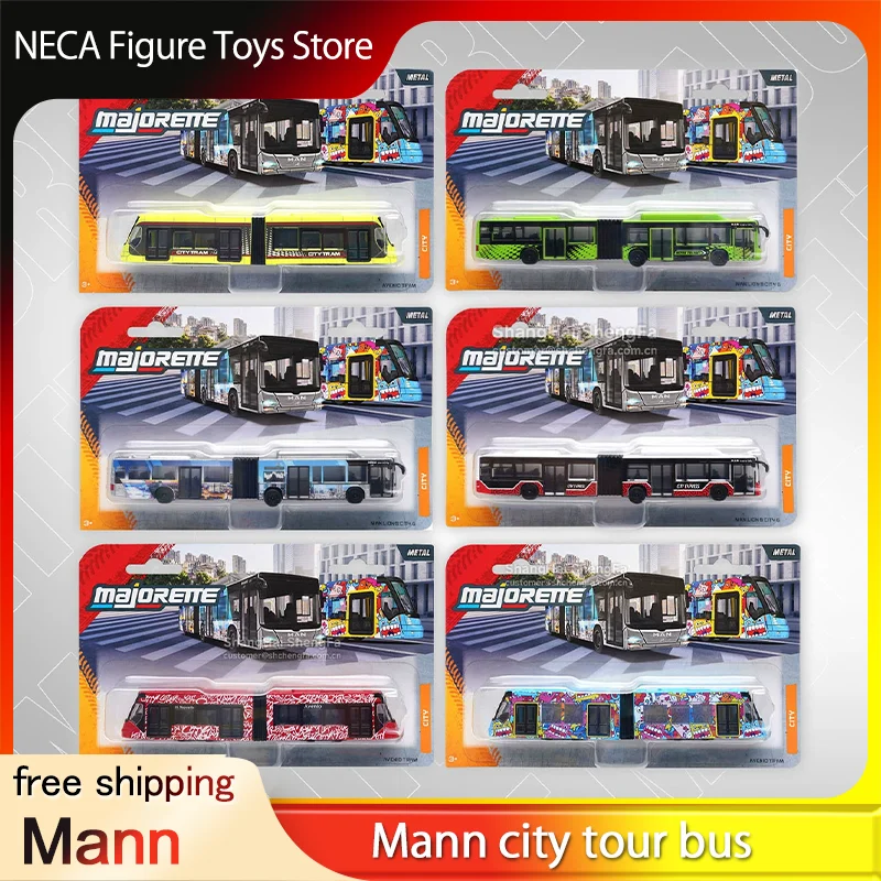 Autobús Urbano Articulado Majorette Man Lion S City G, Modelo de Metal Fundido a Presión, para Coleccionistas, Exhibición en Casa, Juguete