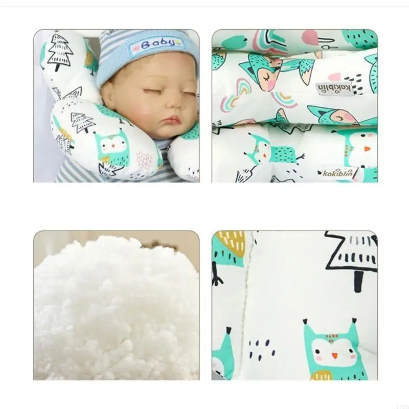 وسادة سفر للسيارة لمقعد السيارة لدعم الرقبة والوسائد لحديثي الولادة وسادة نوم كرتونية للسفر L8RB