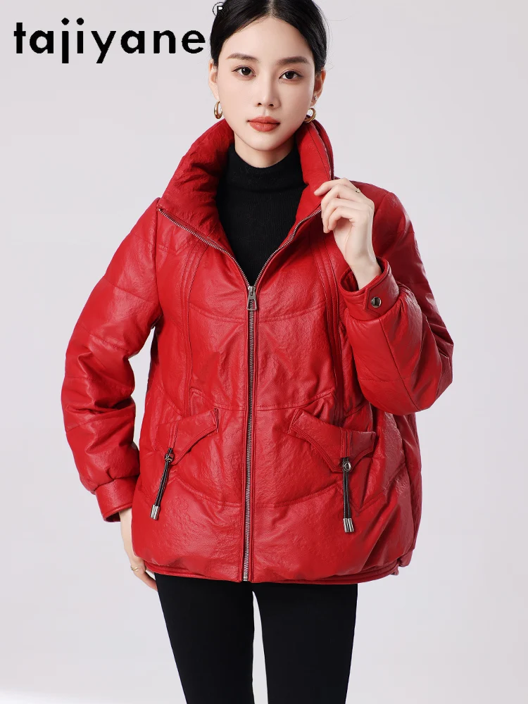 TAJIYANE 100% Sheepskin Down Coat Women Stylish Short Genuine Leather Jacket Premium Puffer Jackets 2025 Winter Woman Clothes 코트
