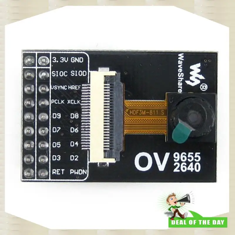 وحدة كاميرا Waveshare OV2640 للتسليم لمدة 24 ساعة 2 ميجابكسل UXGA 1622X1200 JPEG لالتقاط الصور وتسجيل الفيديو