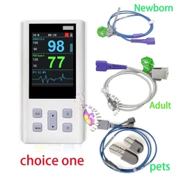 Oxímetro de pulso portátil veterinario Vital SPO2 PR PI Monitor de ritmo cardíaco con memoria mascotas neonatales para adultos clínica hospitalaria hogar