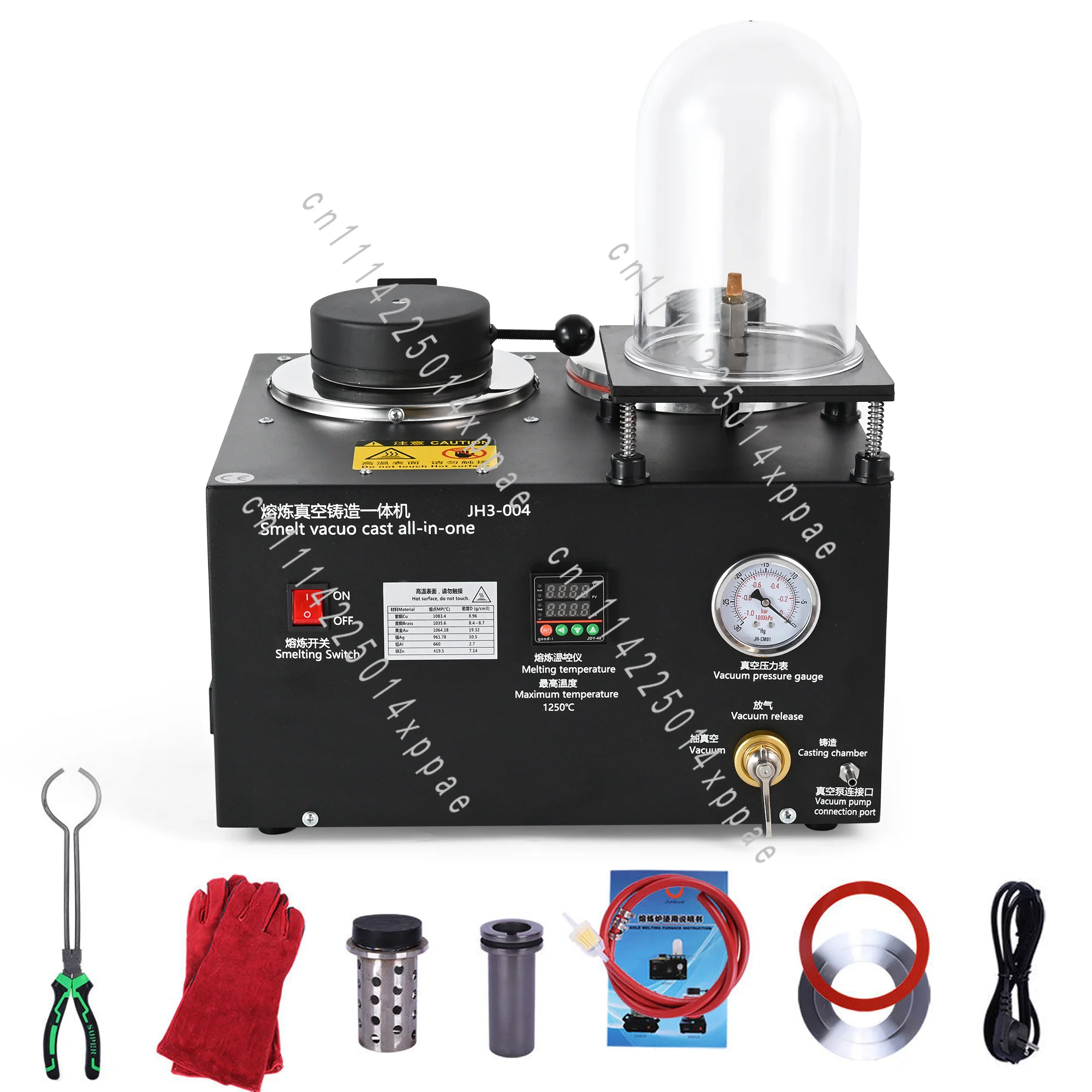 Metal Smelting for Aluminum Silver Gold Jewelry Gold Silver Smelting Mold New 3 in 1 Jewelry Vacuum Casting Machine