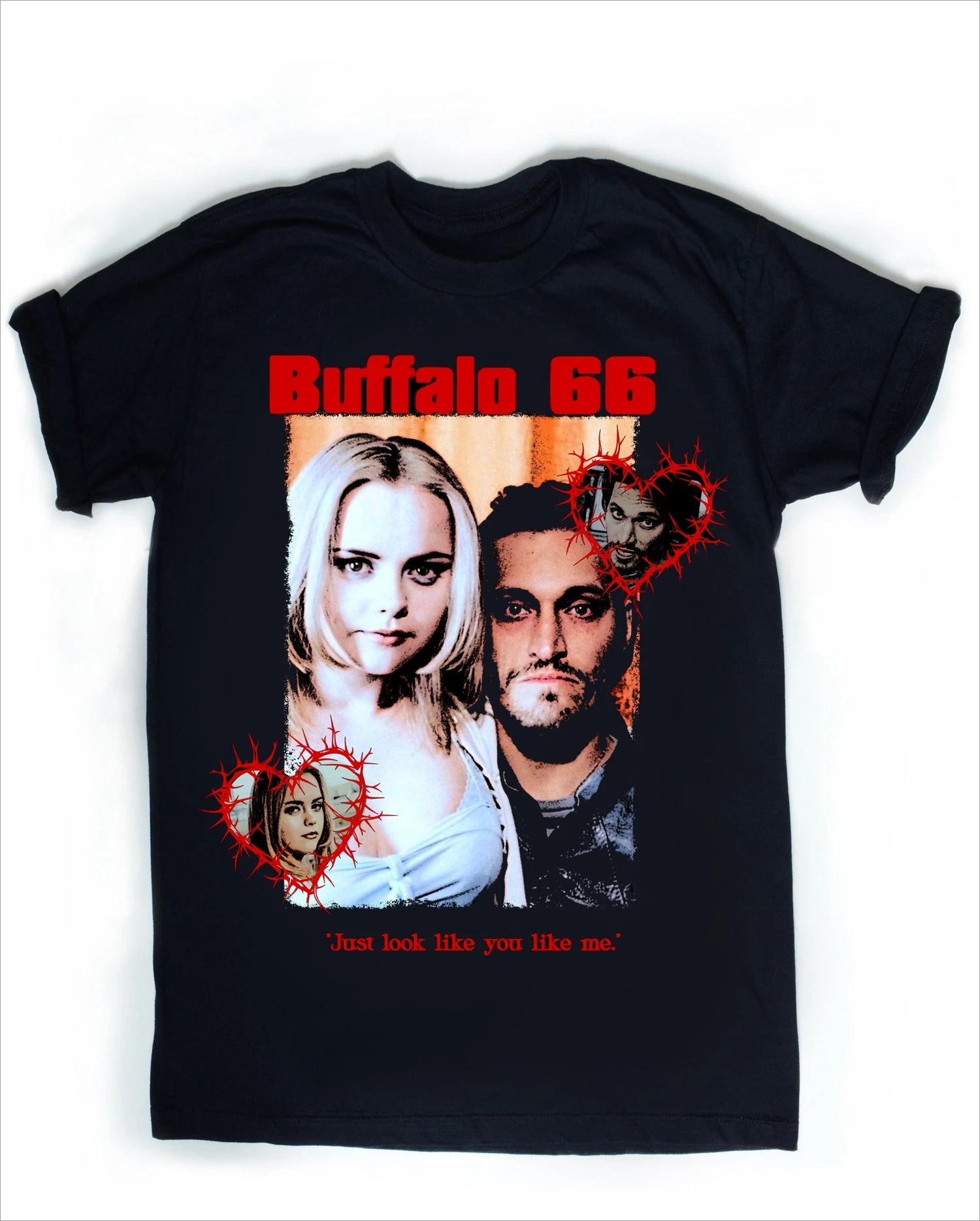 Camiseta Clássica Retrô Buffalo 66 dos Anos 90 para Homens e Mulheres, Estampa Vintage do Filme Christina Ricci Vincent Gallo, Streetwear