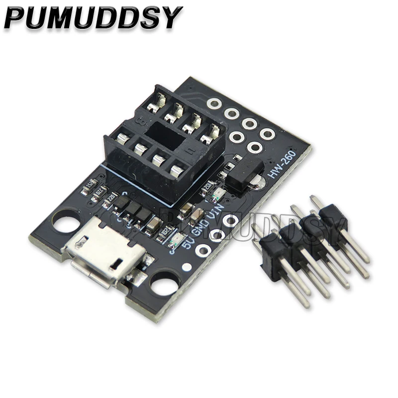 Scheda di sviluppo ATTINY collegabile ATTINY13A per ATtiny25/ATtiny45/ATtiny85 adattatore di programmazione connettore di alimentazione Micro Usb