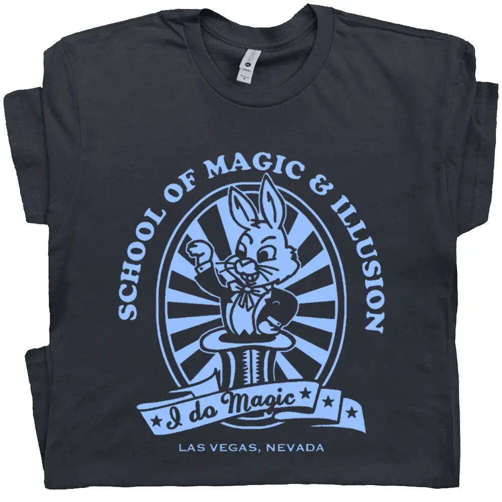 Las Vegas Magic T Shirt Magician School Vintage Graphic Fear and Loathing in Tee High Quality 100%Cotton Short Sleeve
