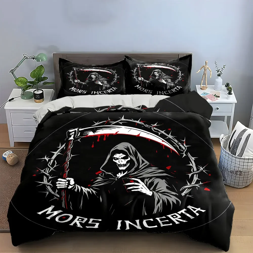 

"Grim Reaper Decor Three-Piece Set" Soft Comfortable Duvet Cover Bedding Set Included 1*Duvet Cover & 2*Pillowcases, gift
