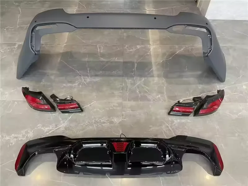 Akcesoria samochodowe SJC do serii 5 F10 F18 Body Kits 2011-2017 Upgrade M5 G30 Style Grille Diffuser Rear Bumper Headlight