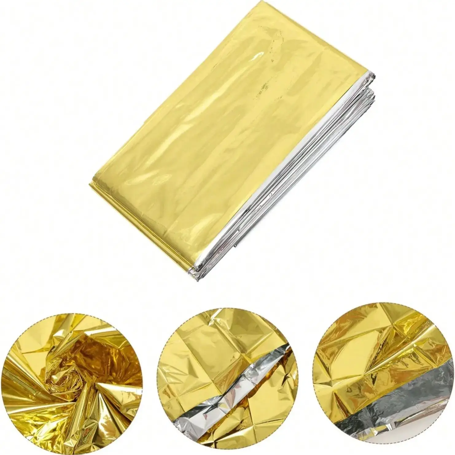 5-30Pcs Gold/Silver Survival Blanket 130x210cm Outdoor Emergency Thermal Rescue Curtain First Aid Military Foil Blanket