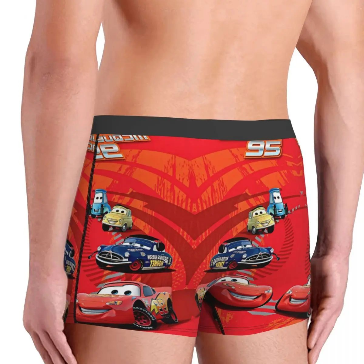 Крутое нижнее белье Lightning Mcqueen по индивидуальному заказу, мужские трусы-боксеры с мультяшным рисунком, шорты, мягкие трусы