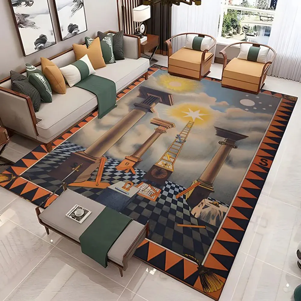 Freemasonry Modern Rugs home capital community freemason area rugs non-slip mats decorative personalized gift carpet door mat