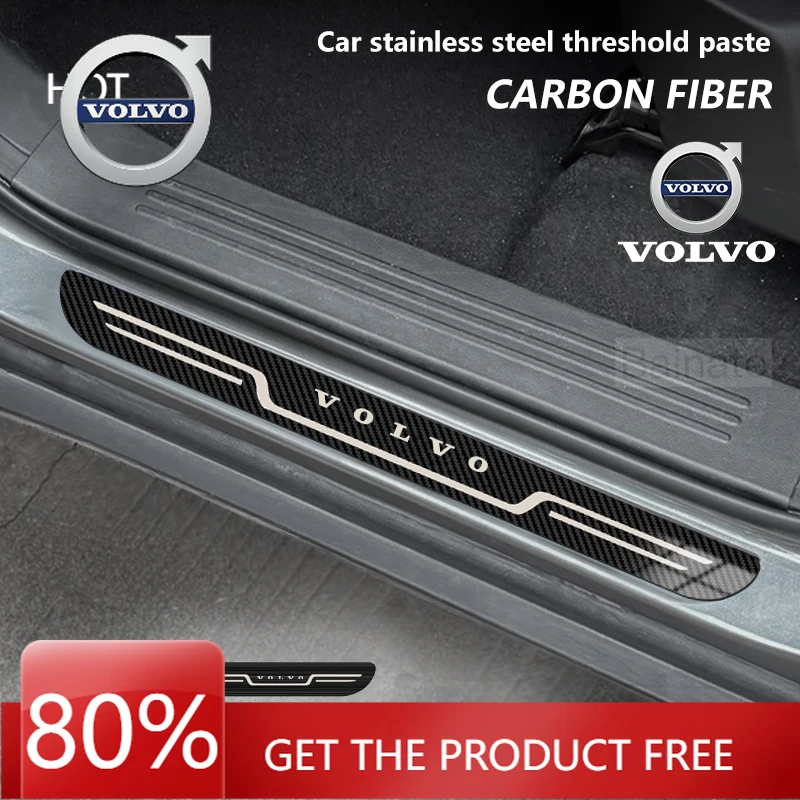 

2026 Hot For VOLVO Car Stainless Steel Door Sill Scuff Plate For Volvo XC40 XC60 XC70 XC90 V40 V50 V60 V70 V90 C30 S60 S80 S90 E