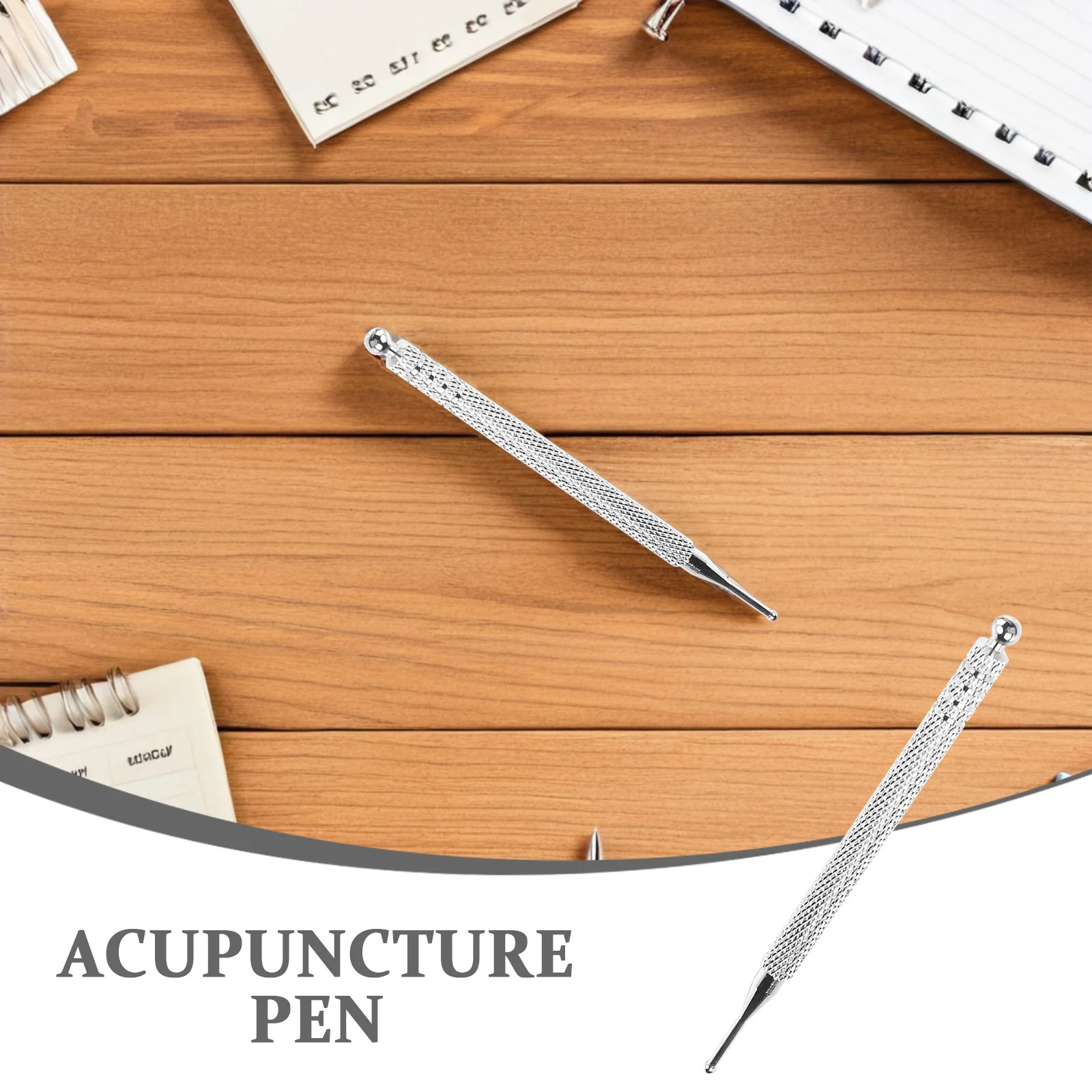 2 قطعة الأذن الوخز بالإبر نقطة التحقيق خفيفة الوزن المحمولة الوخز بالإبر القلم لعلاج الوجه ريفلكسولوجي الأذن نقطة مدلك الألم #2