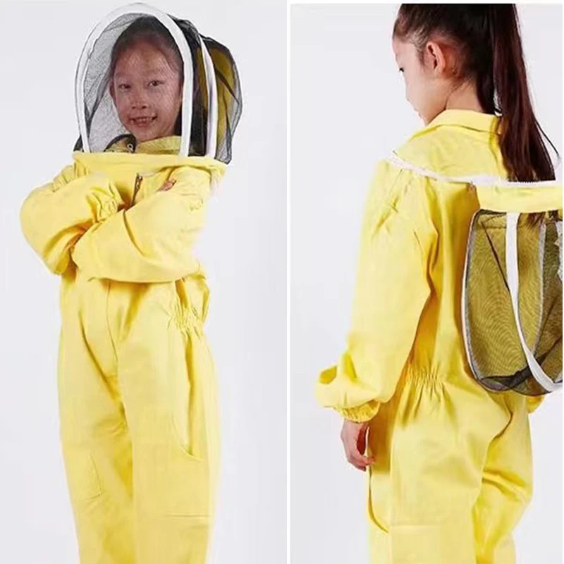 Children's Breathable Anti-Bee Suit, Beekeeping Practice Clothing, Kids Beekeeping Clothing, 1Set