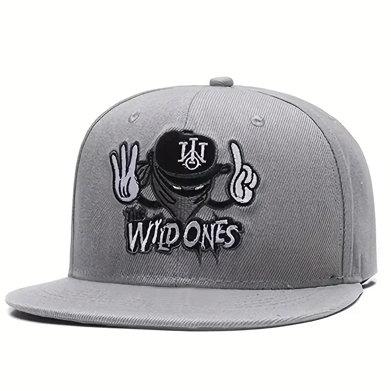 Gorra de béisbol hip-hop bordada unisex, sombrero ajustable para exteriores con protector solar
