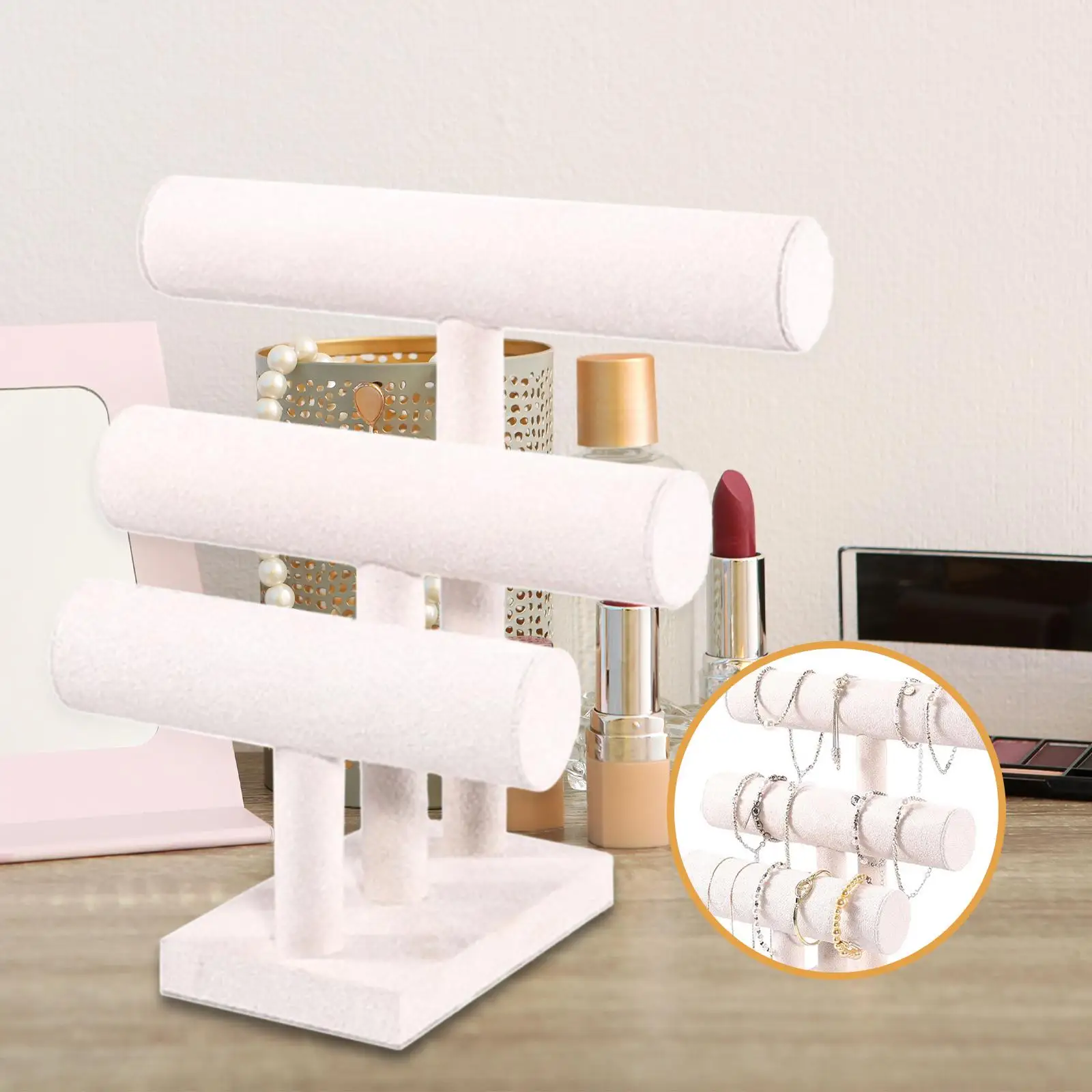 

Bracelet Organizer 3 Tier Storage Rack for Hair Ties Scrunchies Retail Store