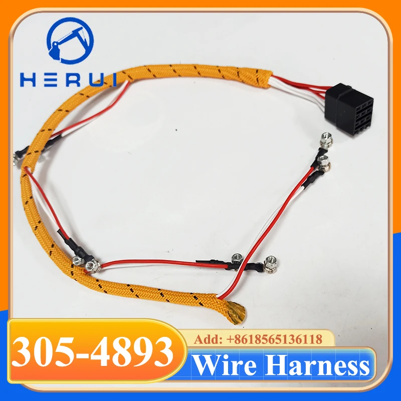 305-4893 3054893 Fuel Injector Nozzle Harness For Excavator 320D C6.4 Engine Injector Harness