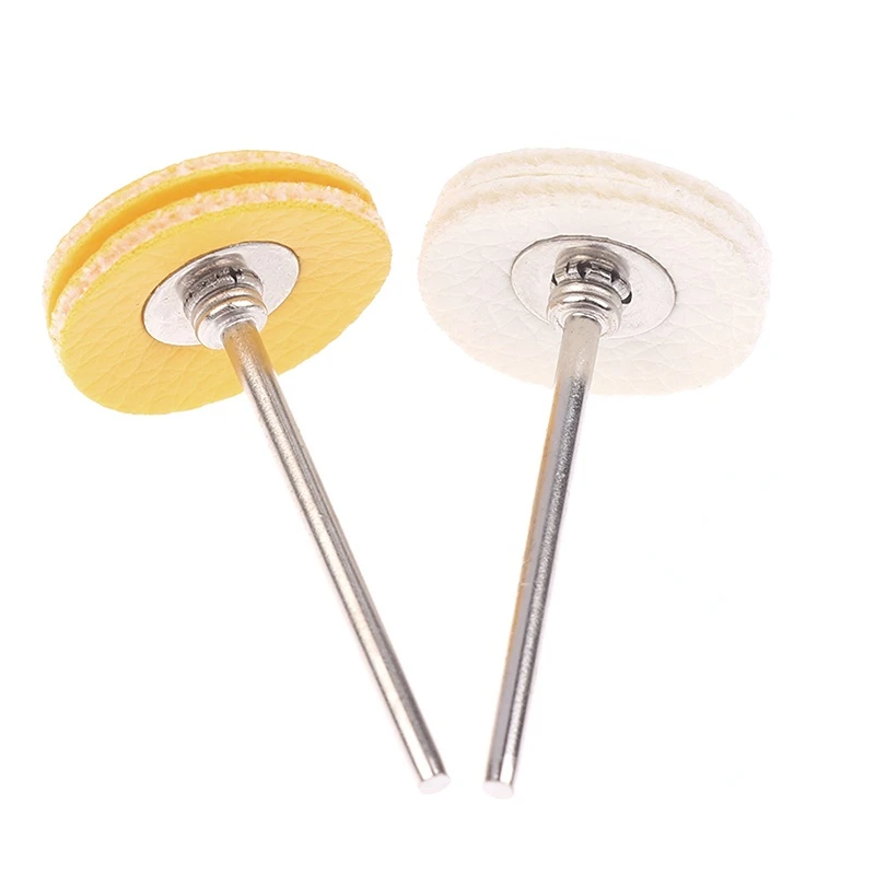 5 قطعة T-شكل 2.35 مللي متر مقبض أصفر/أبيض القماش عجلة مجوهرات تلميع القماش عجلة غرامة البولندية الجلود عجلة أداة