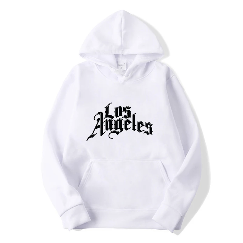 Los Angeles Printing Sweatshirts Men Loose Hip Hop Style Hoodies High Quality Spring Autumn Casual Hooded Pullover Tops