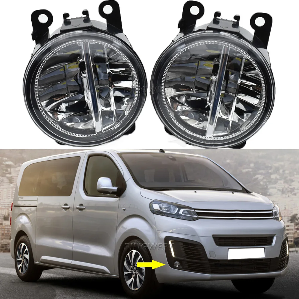 2Pcs / Lot New Led Fog Lamps Light DRL for Citroen Spacetourer V 2016 2017 2018 2019 2020 Fog Lights Lamp Daytime Running Lights