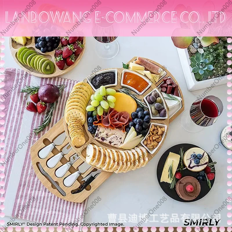 Solid Wood Cutting Board Multifunctional Pull-Out Cheese Bread Fruit Steak Chopping Board Kitchen Tool