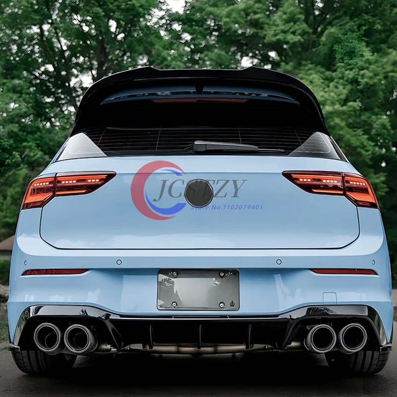 ماكستون نمط السيارة الخلفي سقف المفسد غطاء الجناح لشركة فولكس فاجن جولف MK8 R جولف 8 GTI 2020 2021 2022 2023 2024 بوديكيت ضبط ABS الأسود