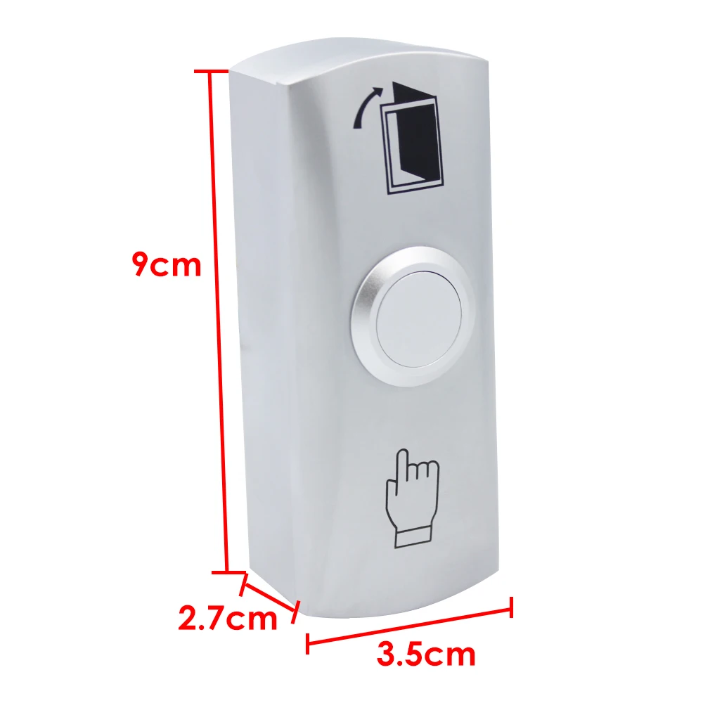 Zinc Alloy Door Exit Button Exit Switch NO/NC/COM Door Access Control System Push Button Exit Door Release Electric Lock opener