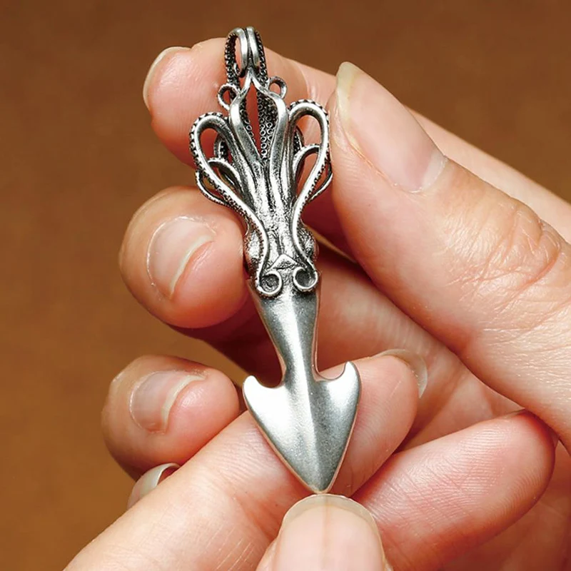 الإبداعية الرجعية الأخطبوط قلادة للرجال وسيم شخصية العصرية التايلاندية الفضة سترة سلسلة القلائد زوجين هدية KOFSAC