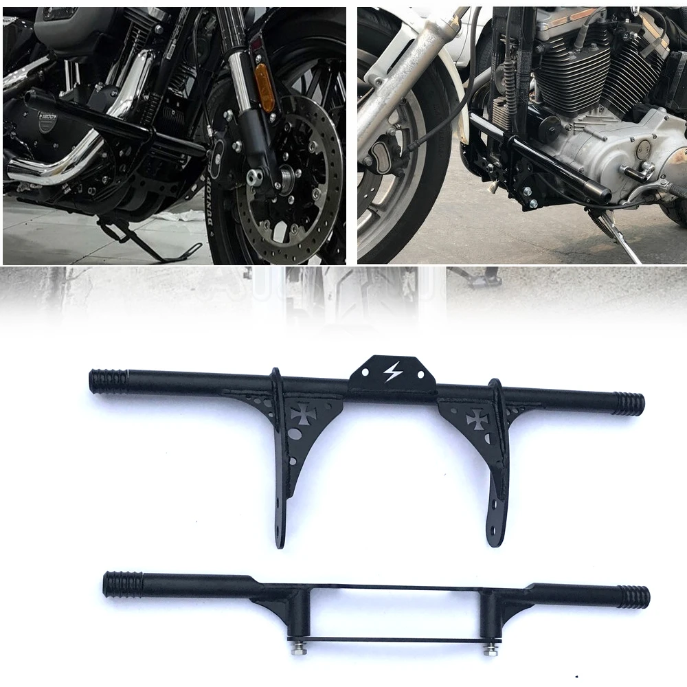 

Motorcycle Front Highway Foot Peg Engine Guard Crash Bar for Harley Dyna Street Bob Low Rider Wide Glide FXDWG FXR