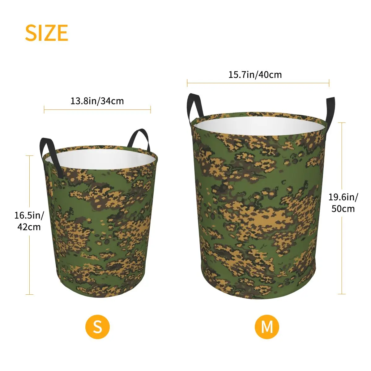 Laundry Collector Russian Woodland Camouflage Folding Laundry Basket Large Storage Children Washing Basket Home Organizer view 3