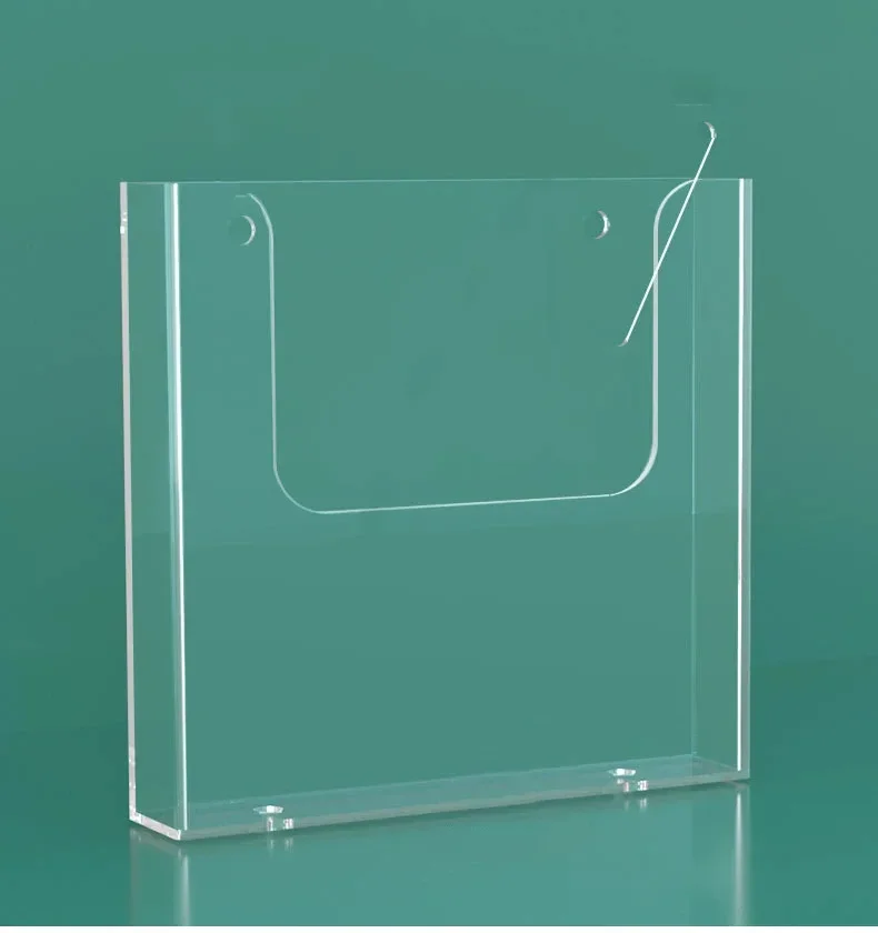 yesClear Acrylic Brochure Holder, A4/A5 Brochure Shelf Wall Mount Flyer Holder Clear Literature Holders Magazine Holder,Mail Hol